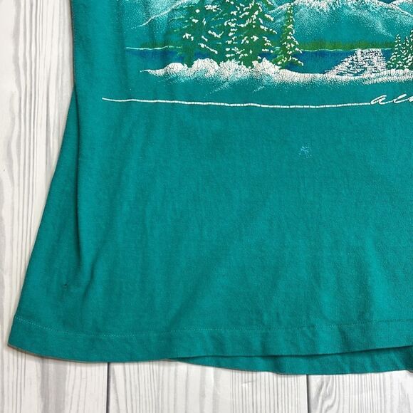 80s vintage Puff Print Alaska Tourist Tshirt Medium - Picture 2 of 4
